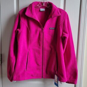 Columbia Fleece  Hot Pink Fleece Jacket Size Medium